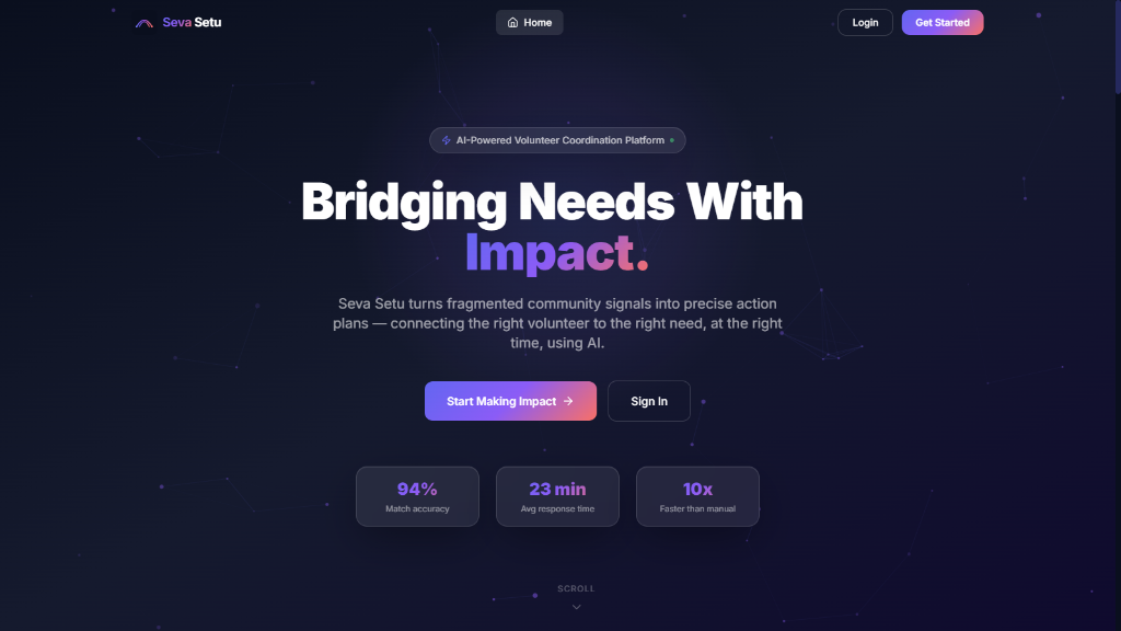 SevaSetu project interface preview